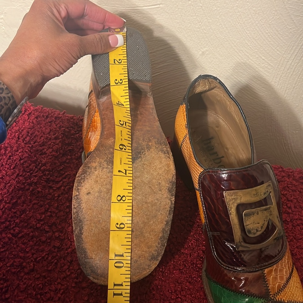 harbor Imports LTD, Made in Italy Patchwork leather shoes size 10 Men’s - Picture 15 of 17